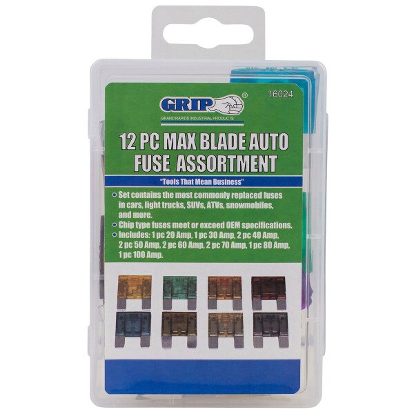 Main product image for Grip Tools 16024 Maxi Type Blade Fuse Kit 12 Pcs. 079-112